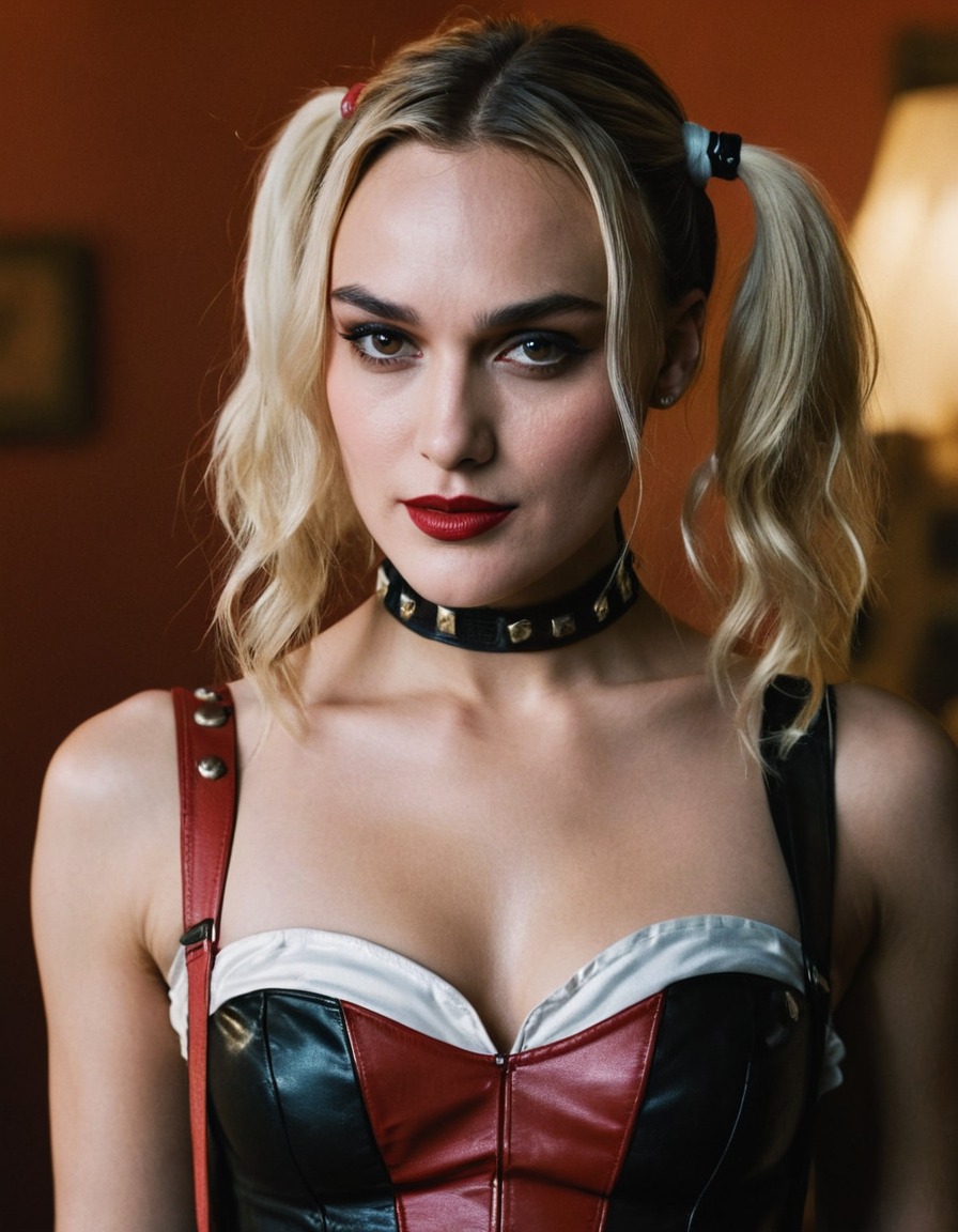 harley quinn, keira knightley, dc comics, superhero, villain, actress