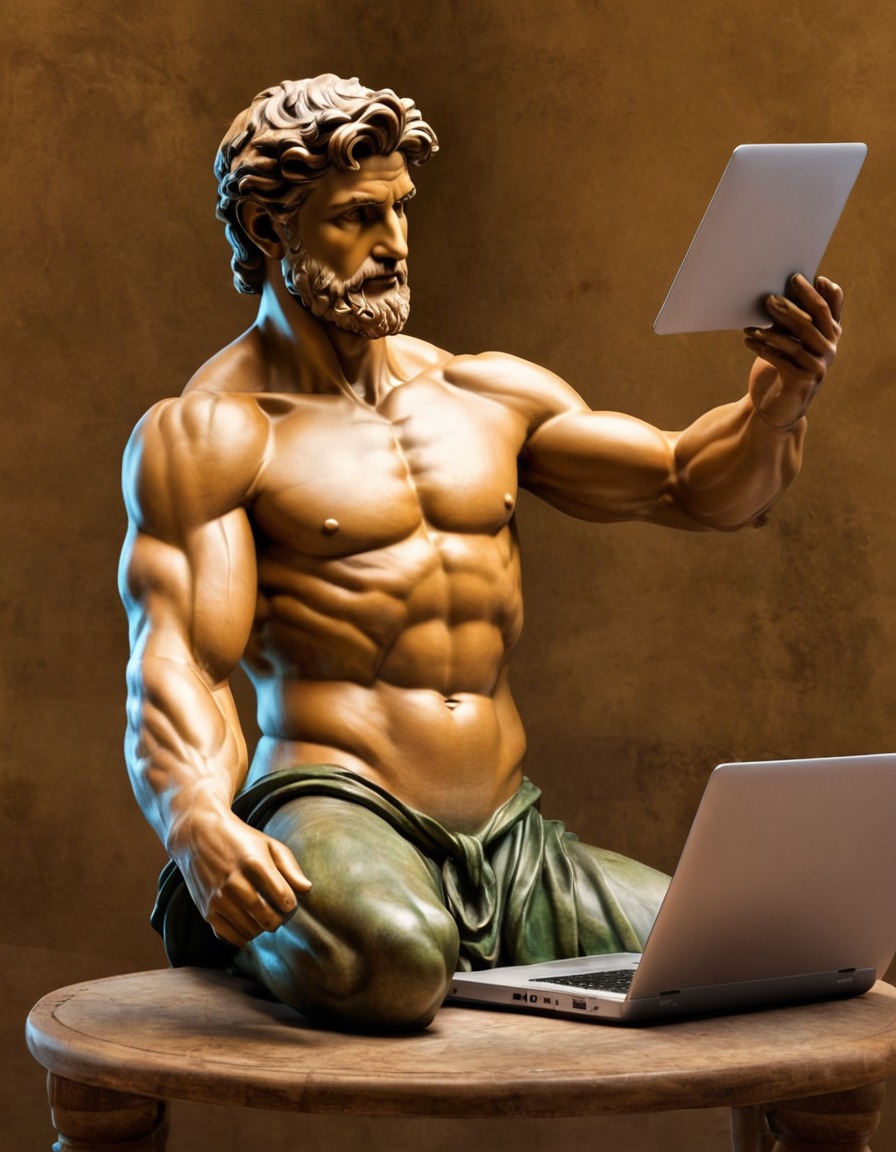 art, sculpture, statue, modern, technology, michelangelo, david