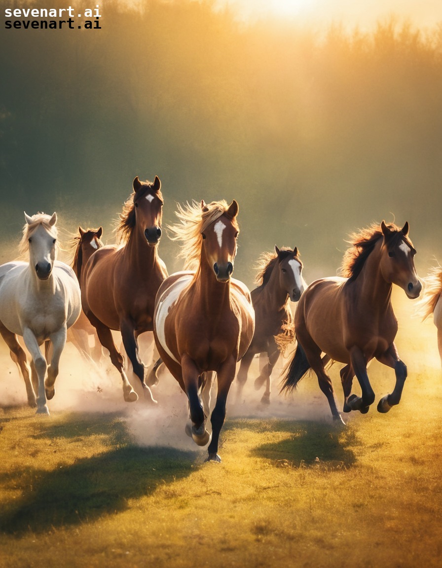 nature, horses, freedom, wildlife, meadow