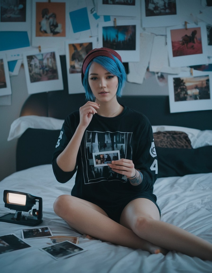 chloe price, polaroid photos, bedroom, teenage girl, memories, games, girls from games