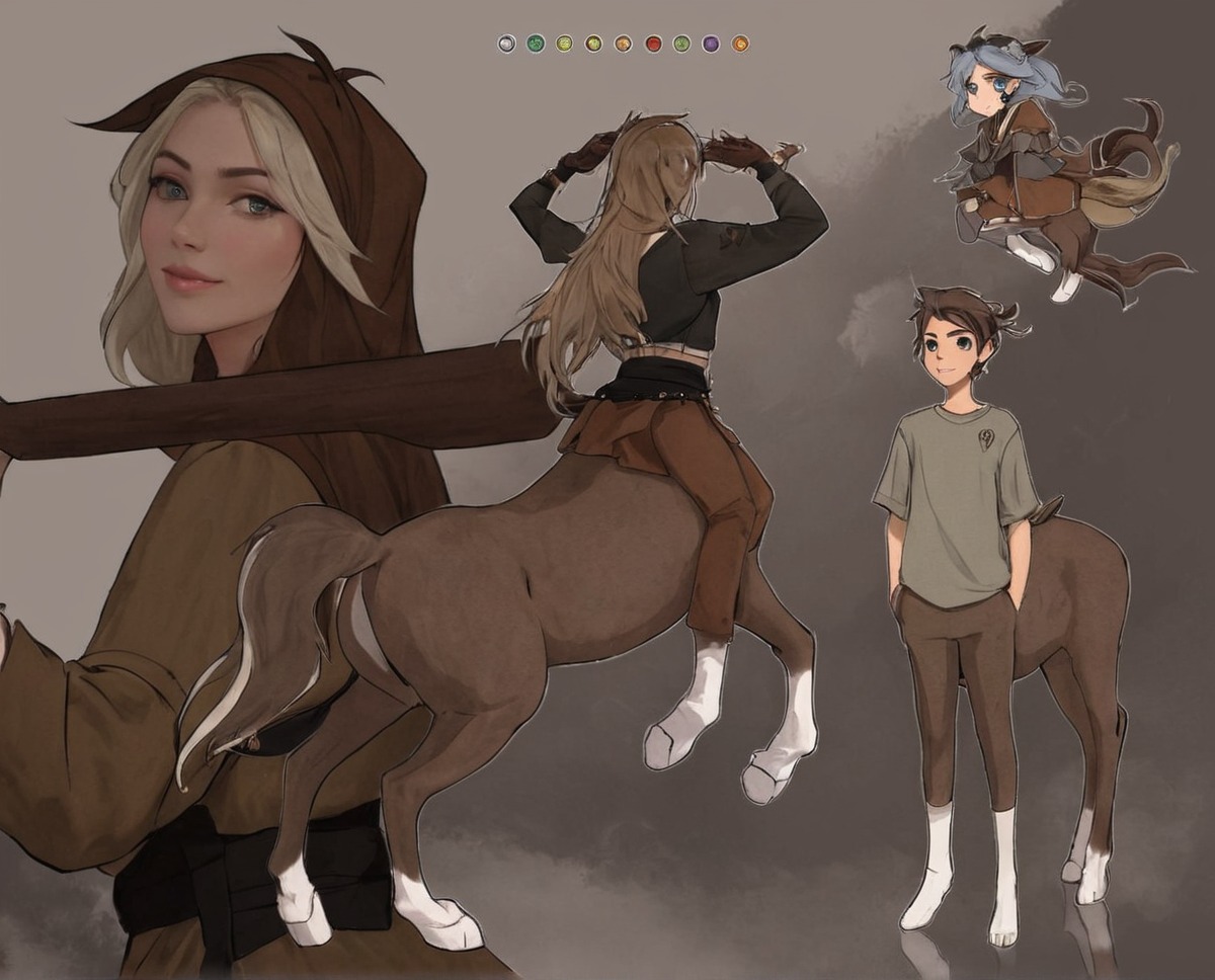 characterdesign, horse, centaur