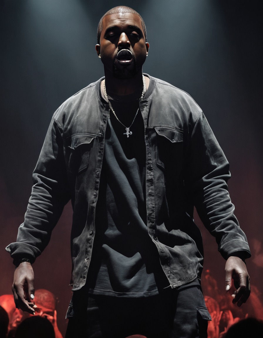 kanye west, zombie, rap, concert, music, performance, celebrities