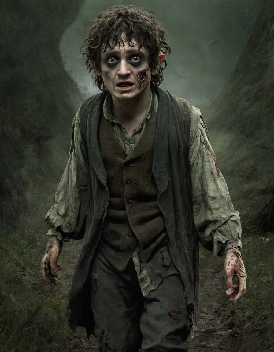 frodo baggins, the lord of the rings, zombie, shire