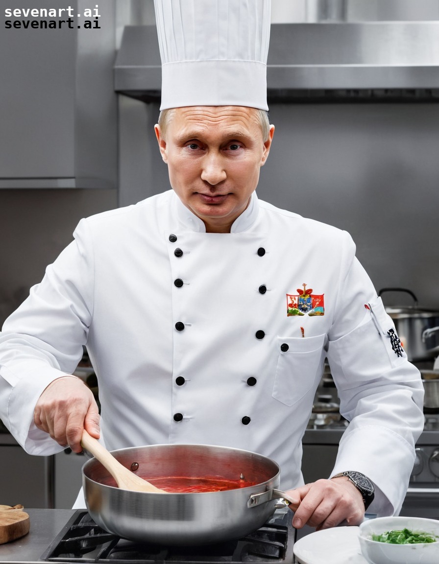 vladimir putin, chef's hat, cooking, borscht, world leaders, putin, russia, russian president