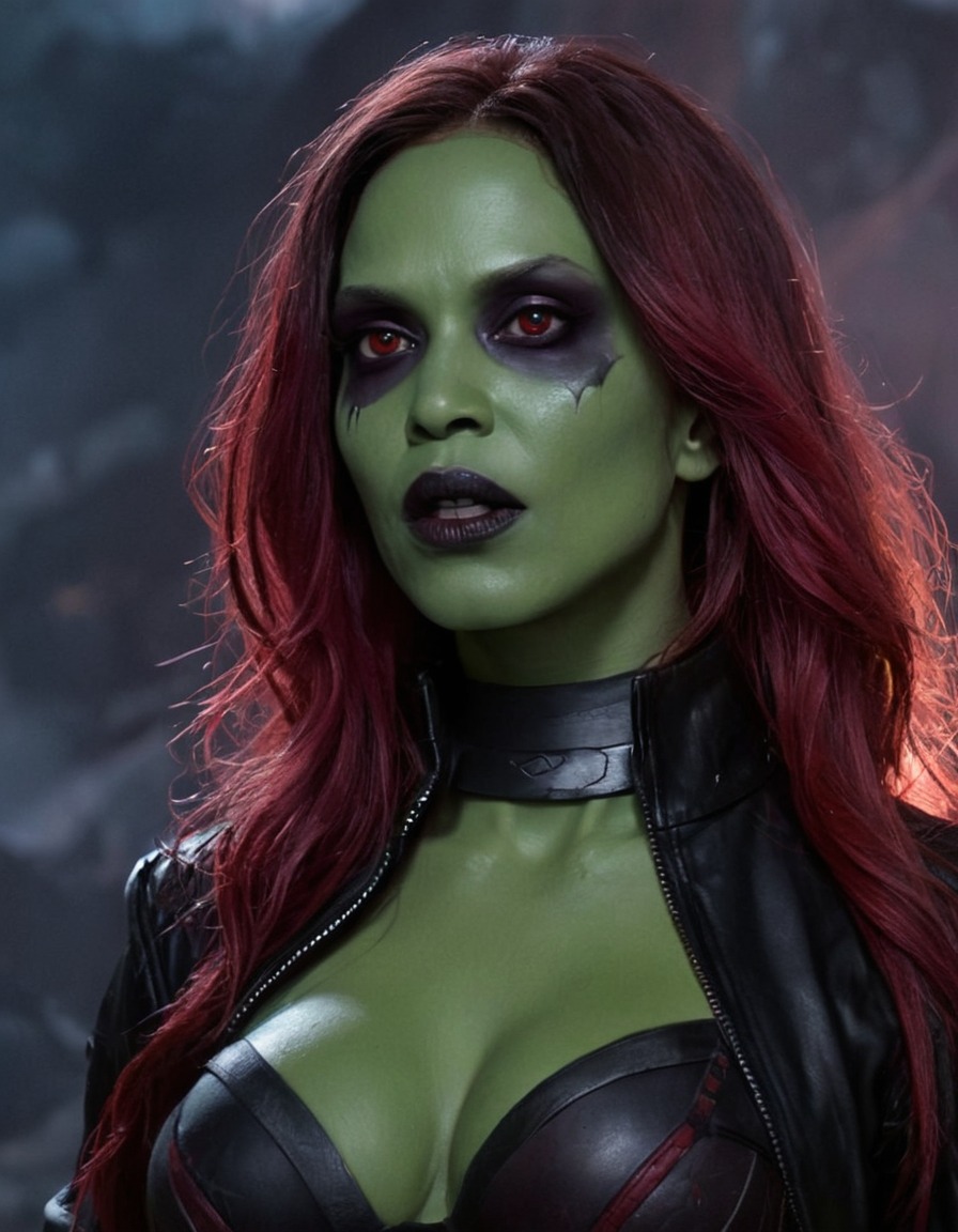 vampire, gamora, guardians of the galaxy, marvel, superhero, transformation