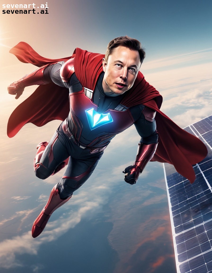 elon musk, superhero, flying, solar panels, innovation, elonmusk, musk