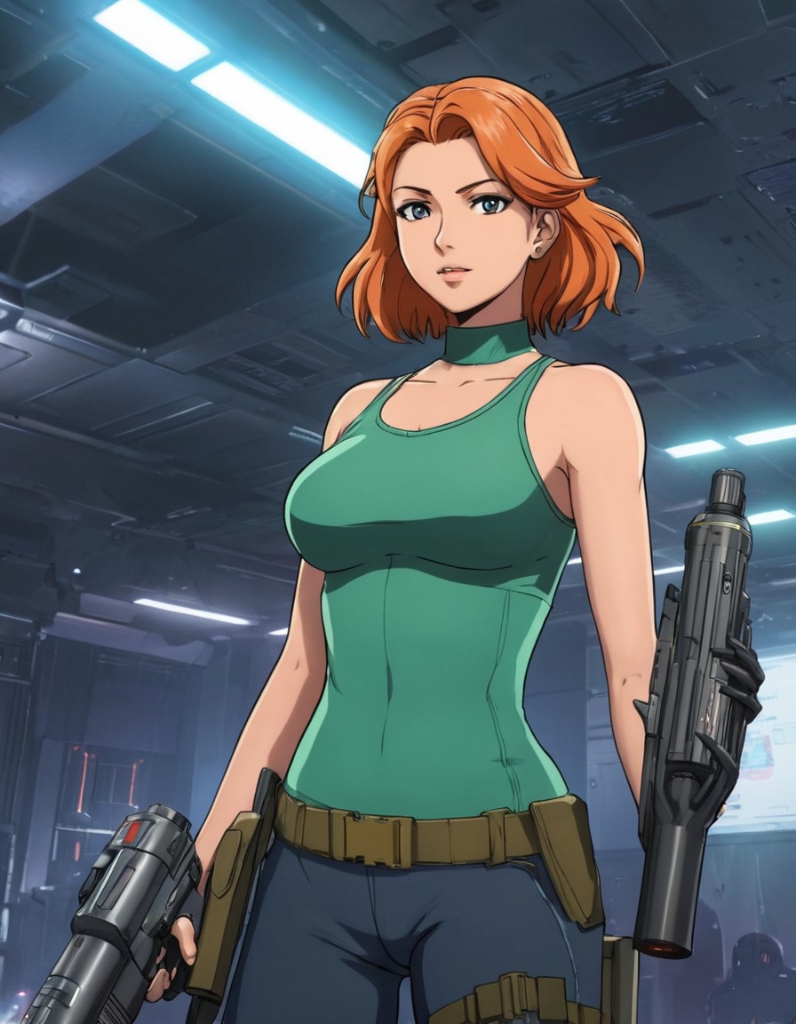 alex vance, resistance base, gravity gun, video game character, anime, games