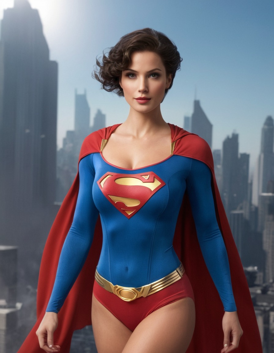 superman, female superhero, genderbent character, dc comics, iconic hero, strength, cape