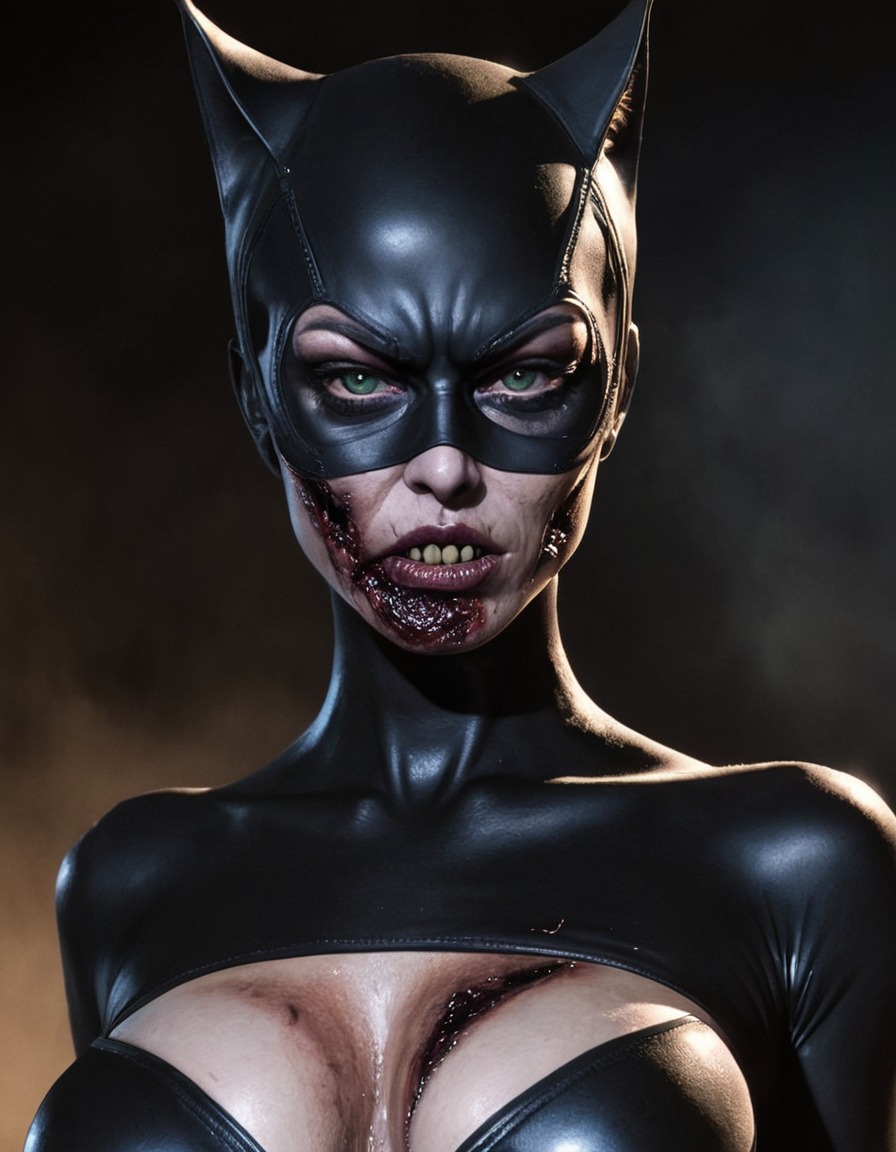 zombie, catwoman (dc comics), undead, superhero, dc comics