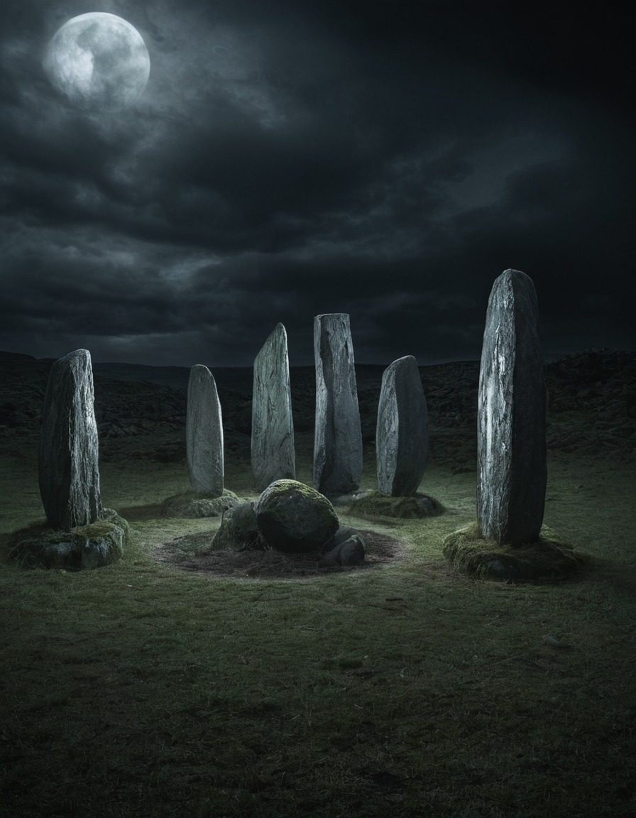 mystical, standing stones, ancient power, ritual site