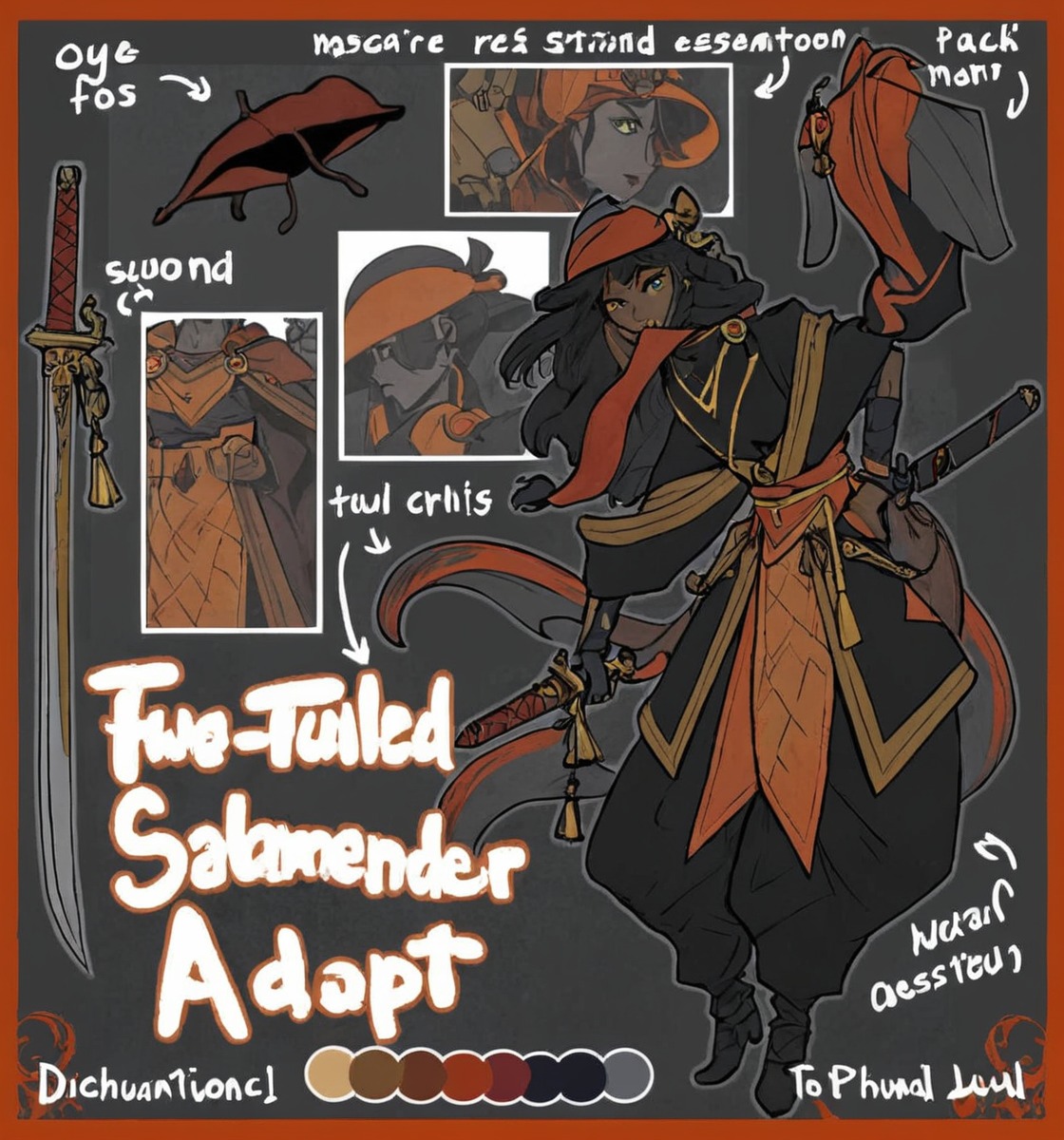 characterdesign, adoptable, warrior, adoptablesopen, fantasycharacter, dnd, adoptableauction, humanoid, characterconcept, referencesheet, adopt, anthro, character, design, dungeonsanddragons, lizard, lizardgirl, monster, monstergirl, original, pirate, refsheet, salamander, scaly, tail, tails, kemonomimi, hunnibunni