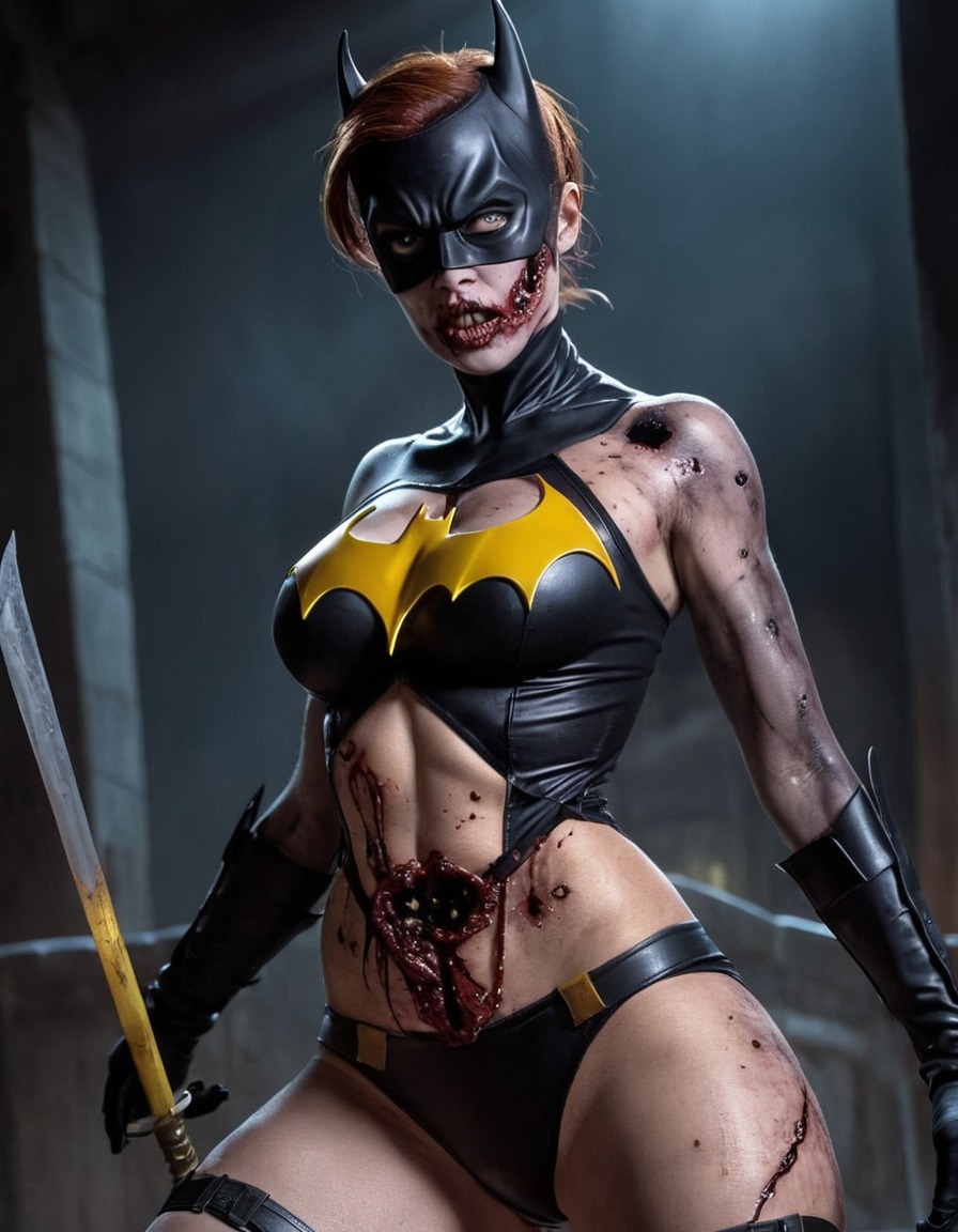 zombie, batgirl (dc comics), barbara gordon, gotham city, undead, horror