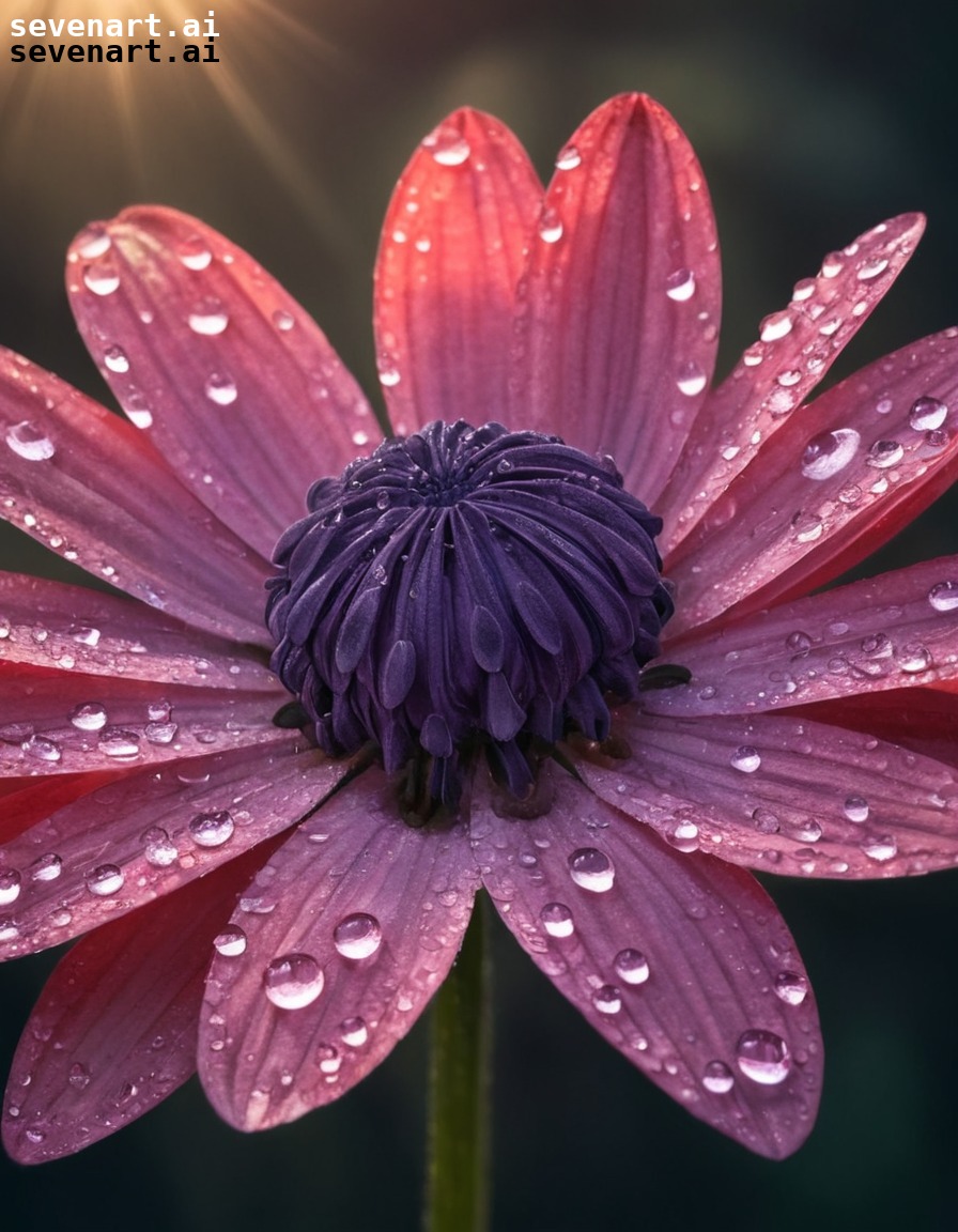 flower, dew drops, morning, nature, close-up