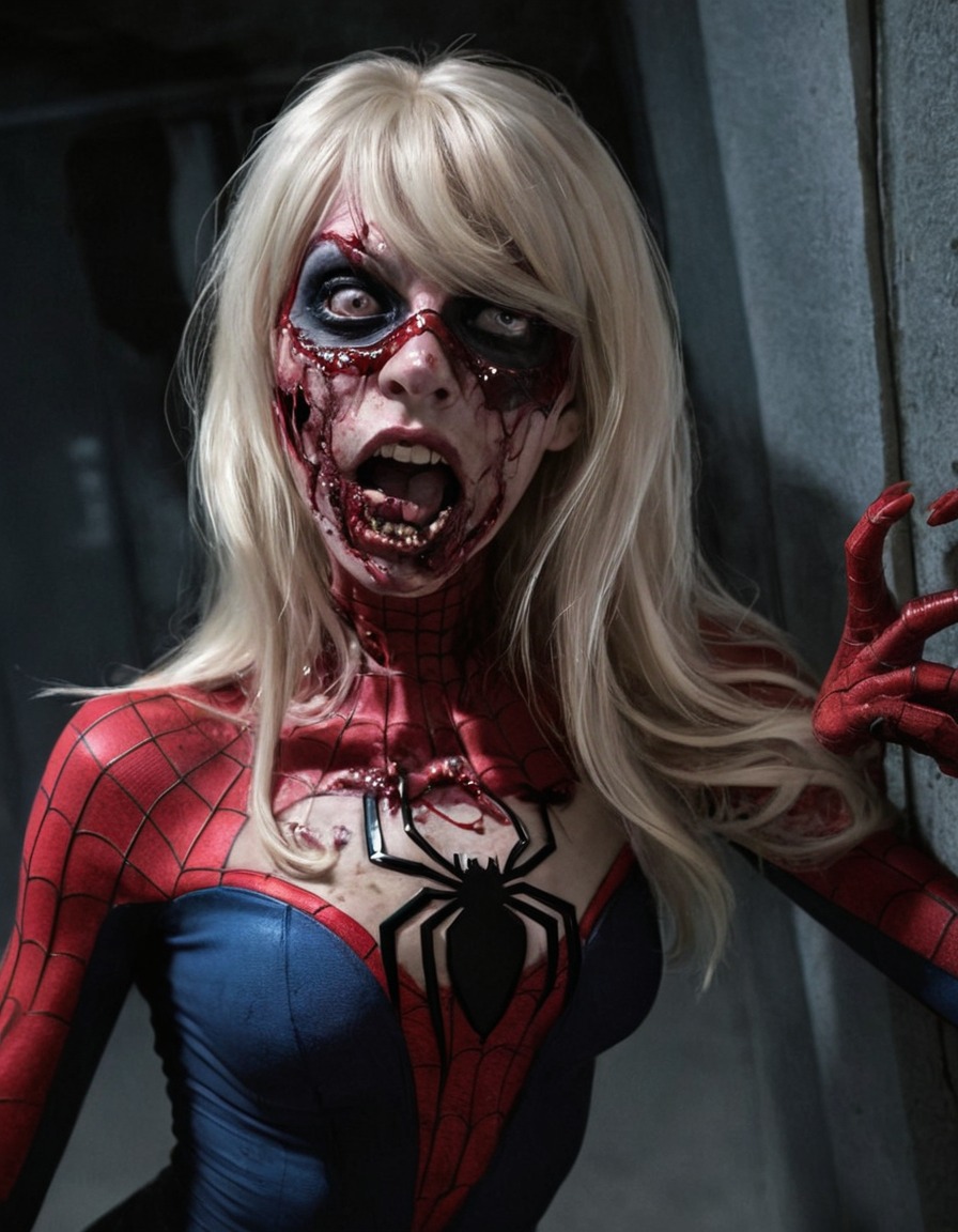 zombie, gwen stacy, spiderman, marvel, undead, horror