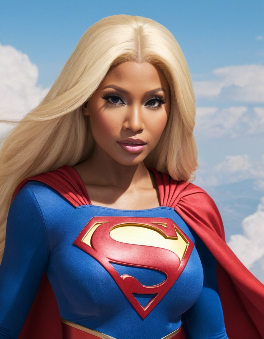 nicki minaj, superhero, supergirl, music artist, rapper, celebrity, hip hop