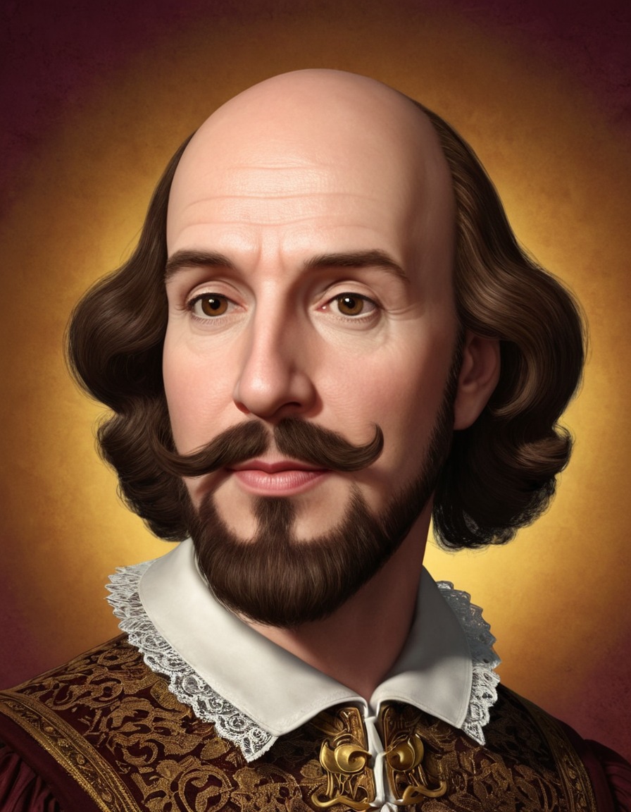 william shakespeare, hipster, caricature, humor, modern shakespeare, funny