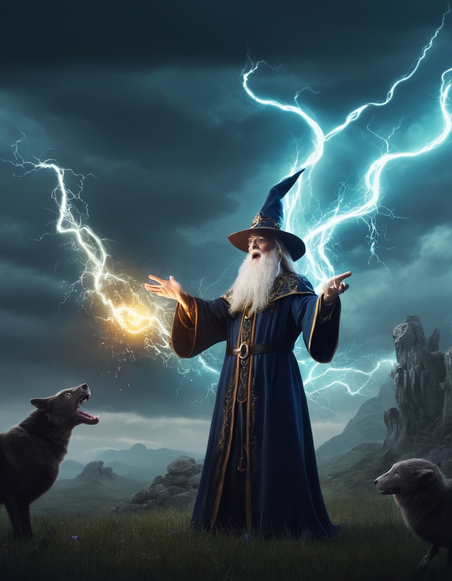 wizard, magic, storm, creatures, summoning