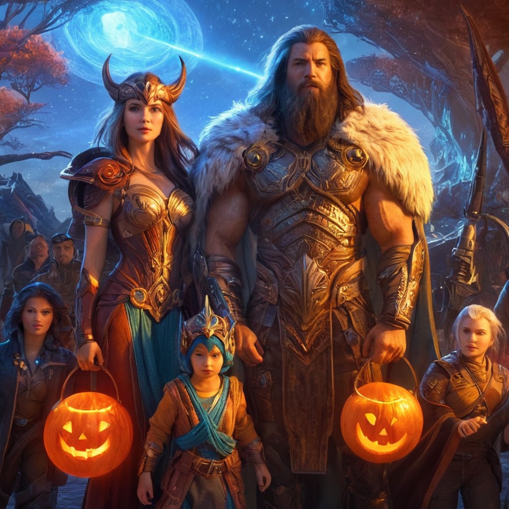 warrior, fantasyart, barbarian, beautiful, bing, conceptart, family, halloween, originalcharacters, spooky