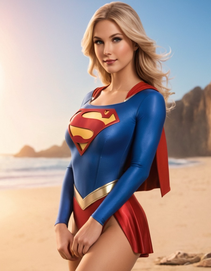 beach, supergirl (dc comics), swimsuit, superman (dc comics), kara zor-el, dc universe, vacation