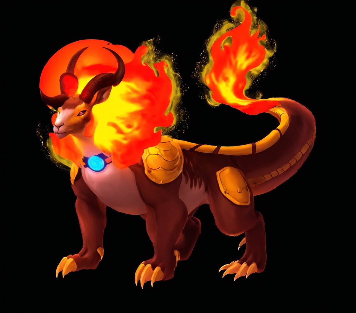 dog, dragon, guardian, lion, mane, pitbull, salamander, fire, foodog