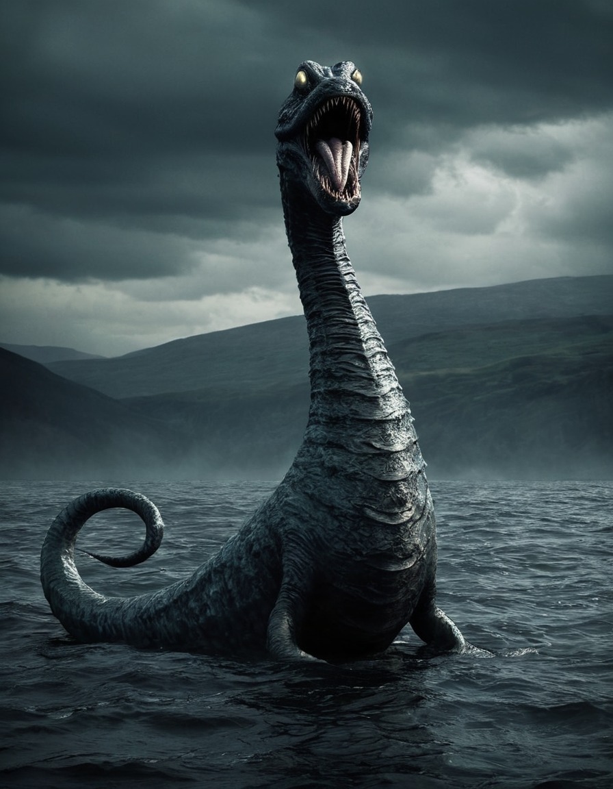 loch ness monster, mythical creature, scottish folklore, sea monster, cryptid, mystery, legend