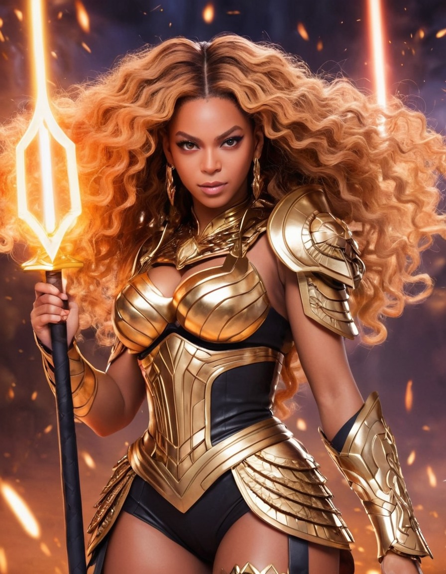 beyoncé, anime, warrior, magical powers