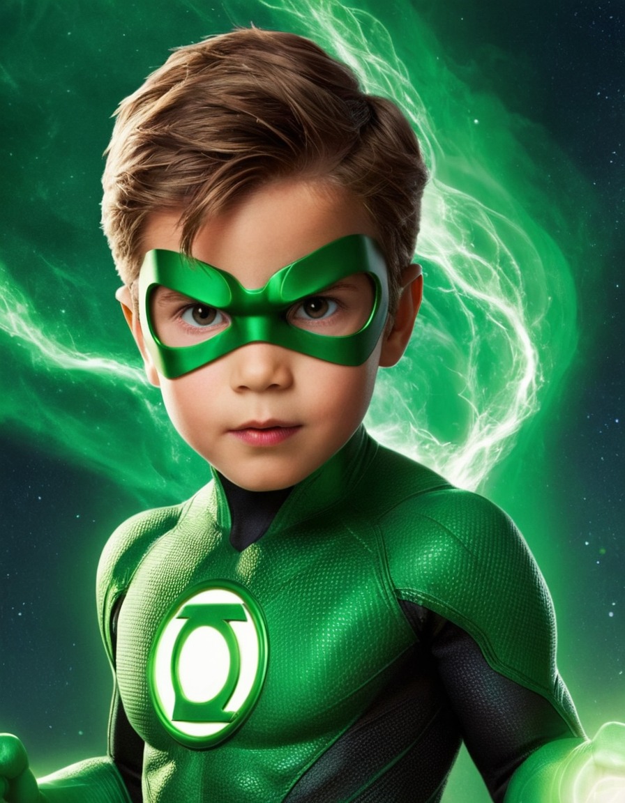 green lantern, childhood, superhero, dc comics, emerald energy, hal jordan