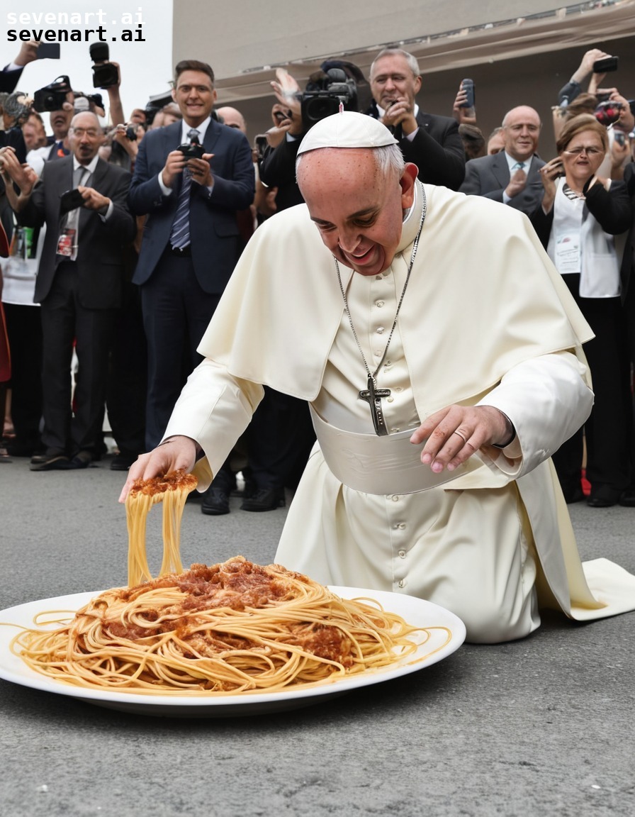 papal mishap, embarrassment, pasta, public figure, humorous incident, pope francis, vatican