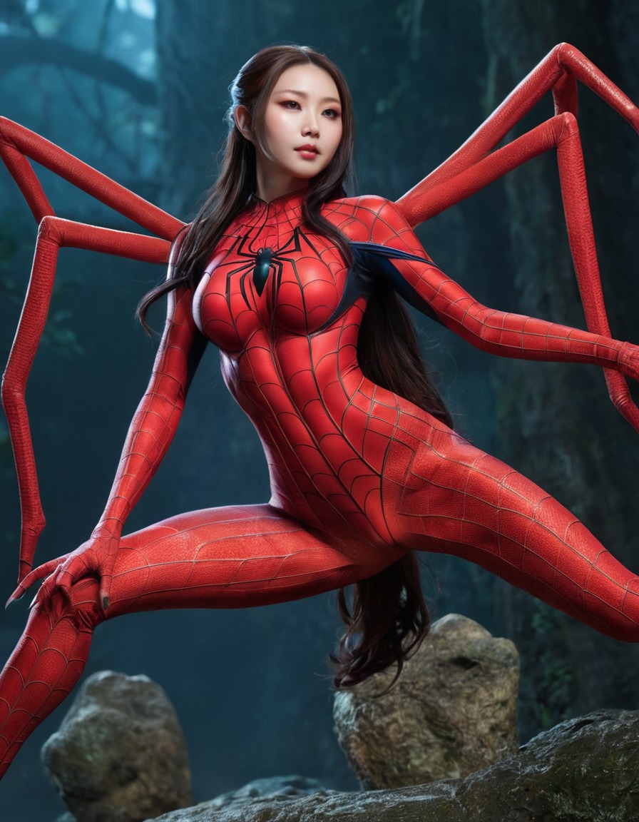 jorogumo, spiderwoman, japanese folklore, shapeshifter, mesmerizing, human form, lure prey