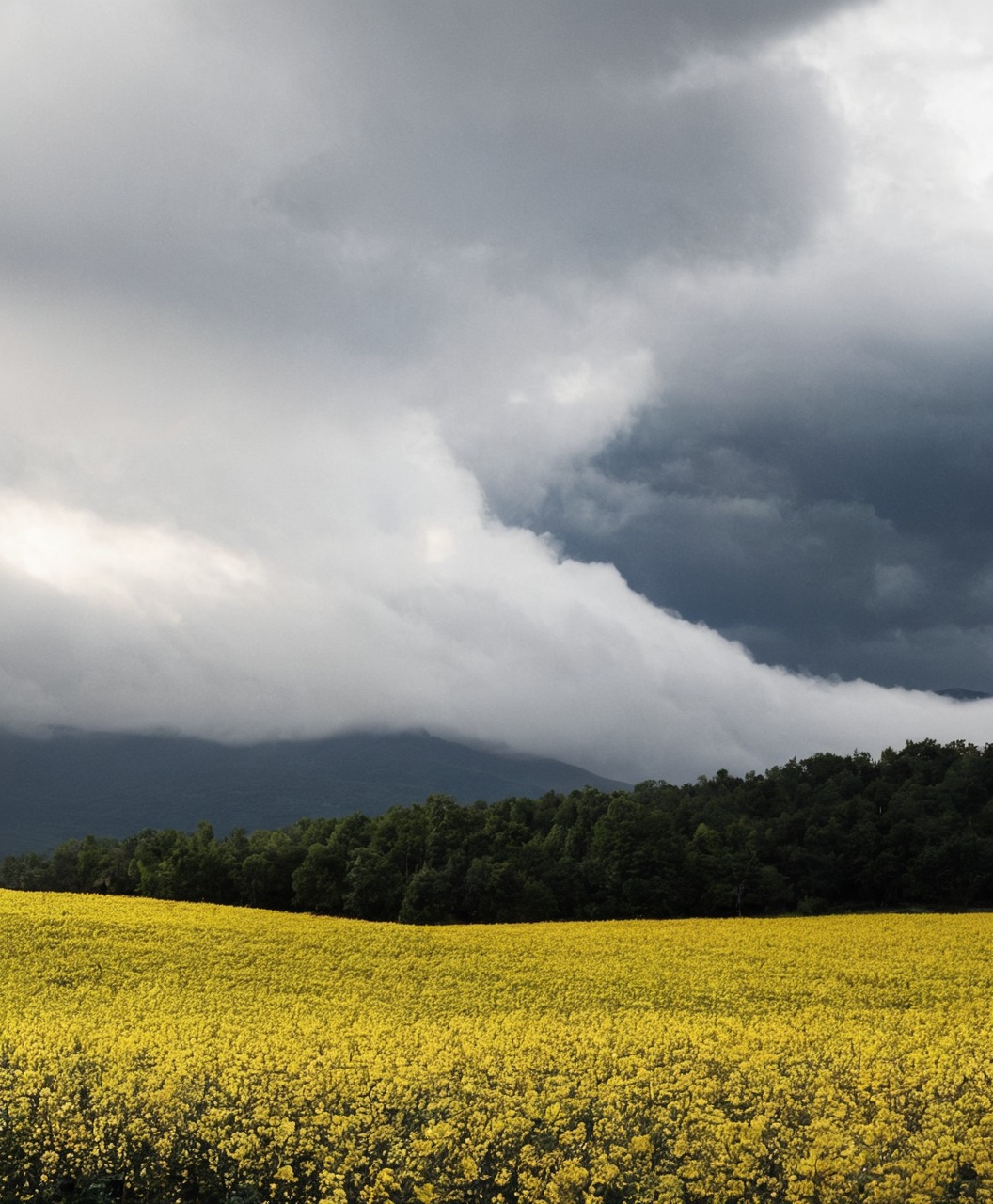 storm, stormy sky, landscape, clouds, fields, aesthetic, nature, naturecore, photography, flowers, curators on tumblr