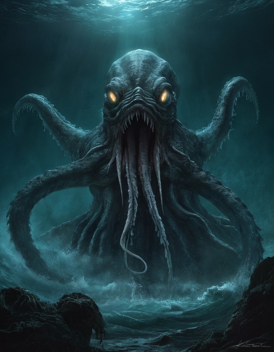 kraken, mythical creature, sea monster, legend, tentacles, maritime folklore