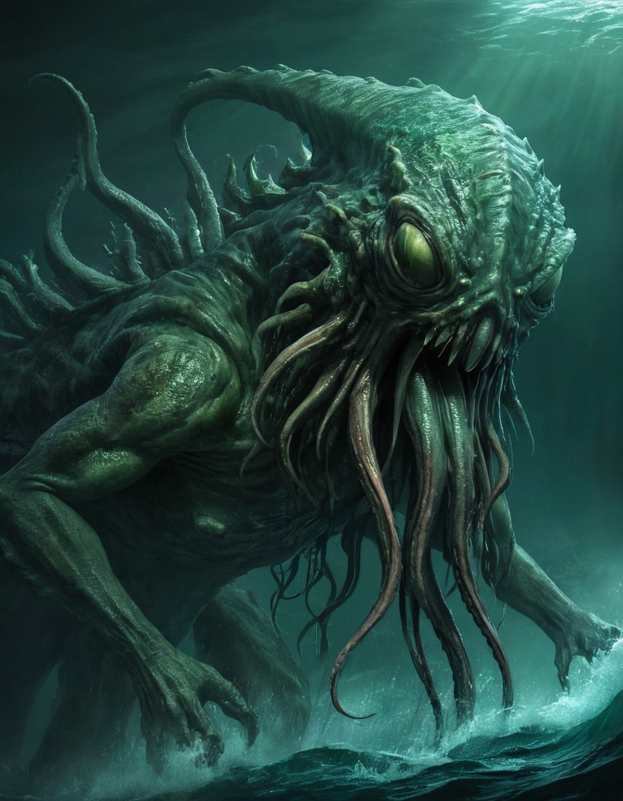 cthulhu, epic, horror, sea monster, mythical being, eldritch, great old one