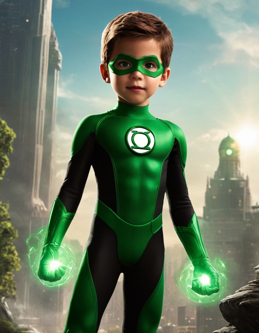 green lantern, childhood, superhero, dc comics, ring bearer, galactic guardians