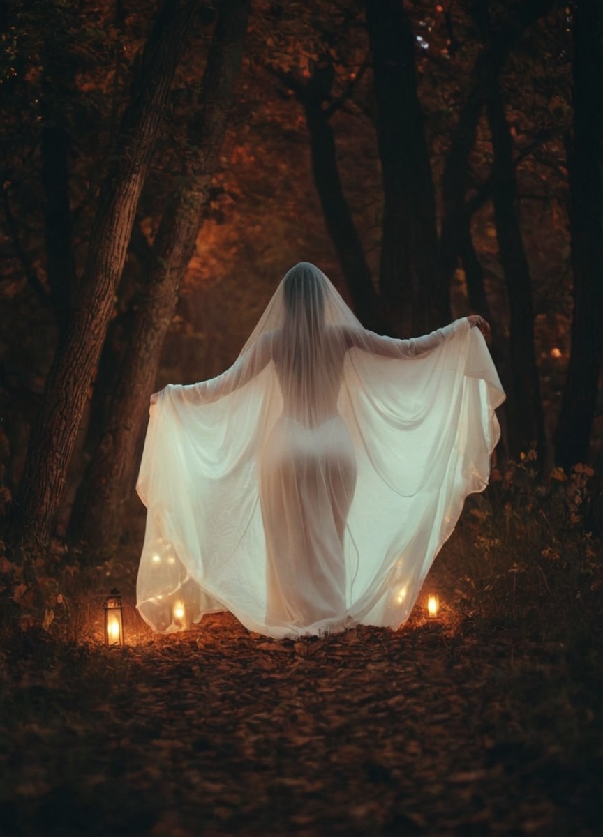 autumn, dark, ethereal, fall, forest, halloween, outdoors, spirit, ghostly, spiritpossession