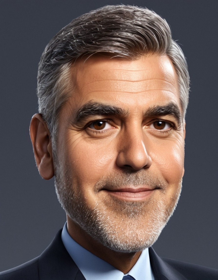 george clooney, celebrity, caricature, humor, entertainment