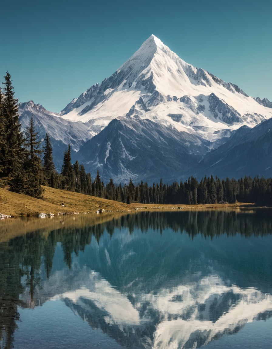 nature, mountains, reflection, beauty, serenity