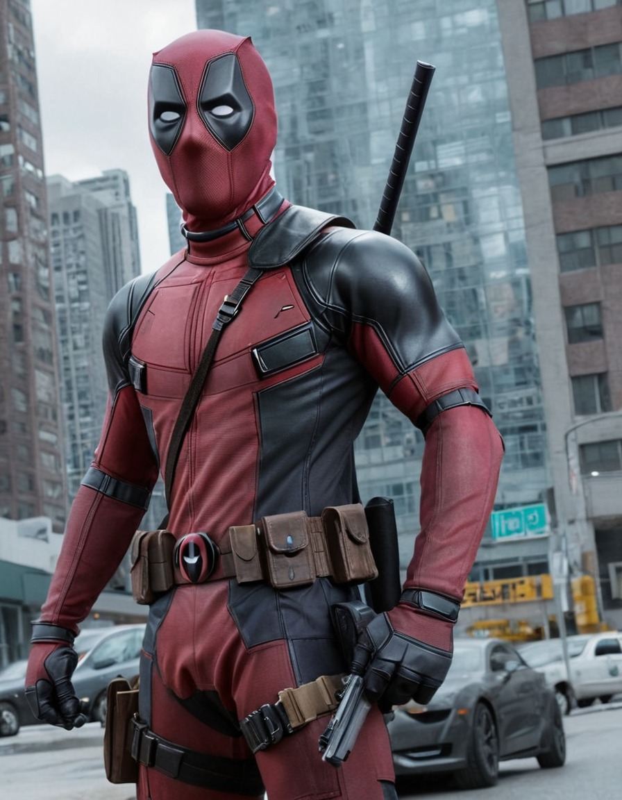 deadpool, 2016, art, painting, movie scene, wade wilson, ryan reynolds