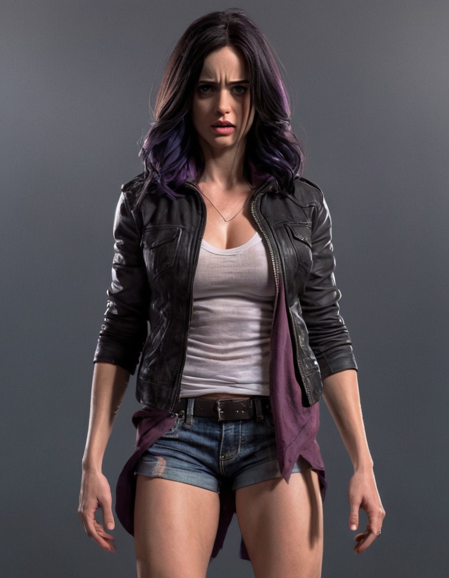 jessica jones, marvel, superhero, confident, tough, resilient, ripped clothes