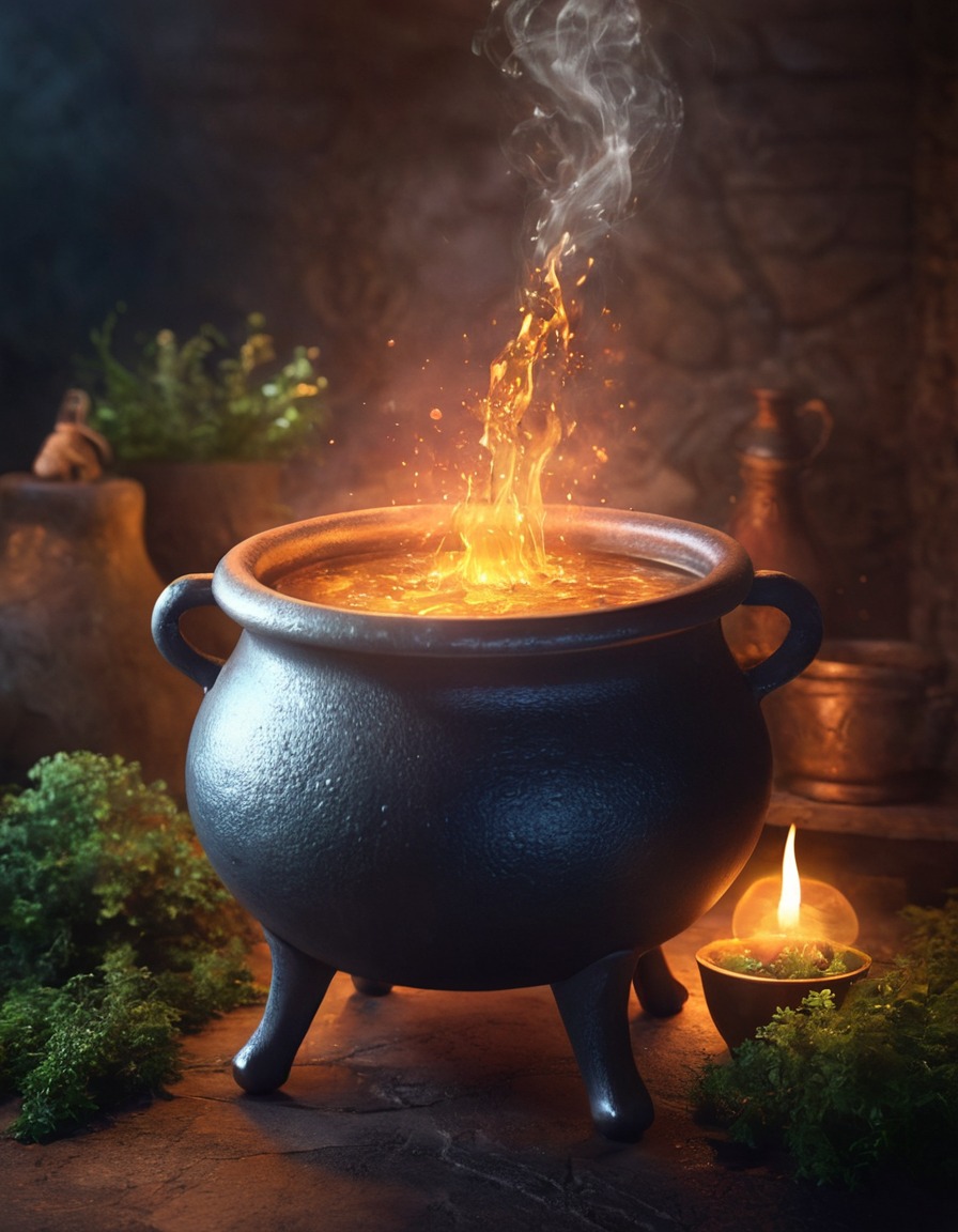 magic, potion, cauldron, brewing, mysterious, witchcraft, spell