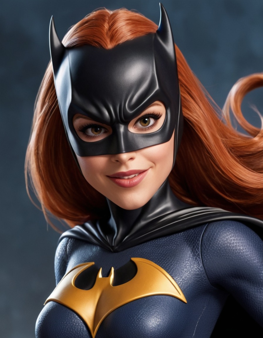 batgirl, dc comics, fun, caricature, superhero, humor