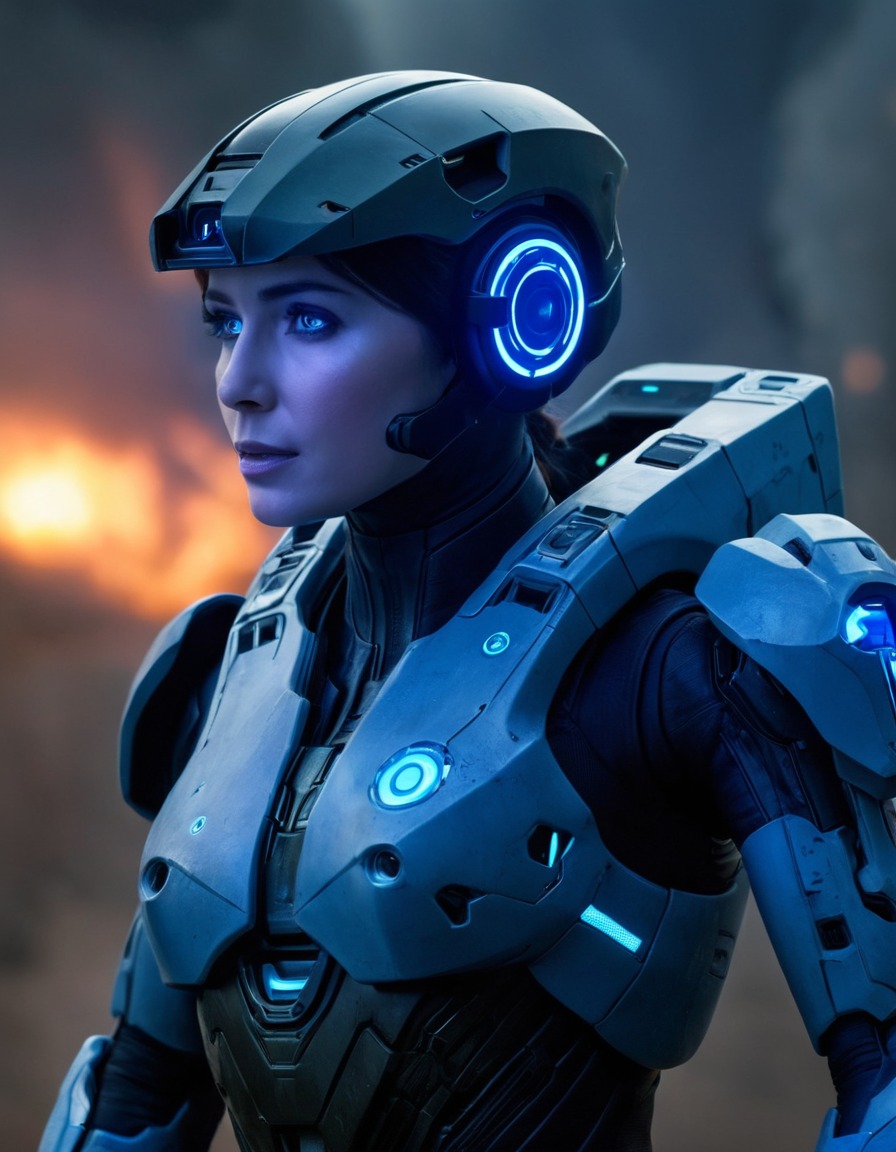 cortana, halo, holographic interface, tactical mission, virtual assistant, robots, games, movies