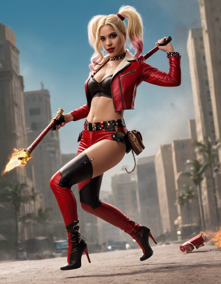 shakira, harley quinn, celebrity, singer, actress, dc comics, character