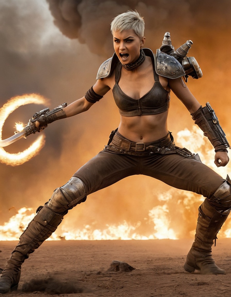 furiosa, immortan joe, battle, combat, warrior, action, mad max