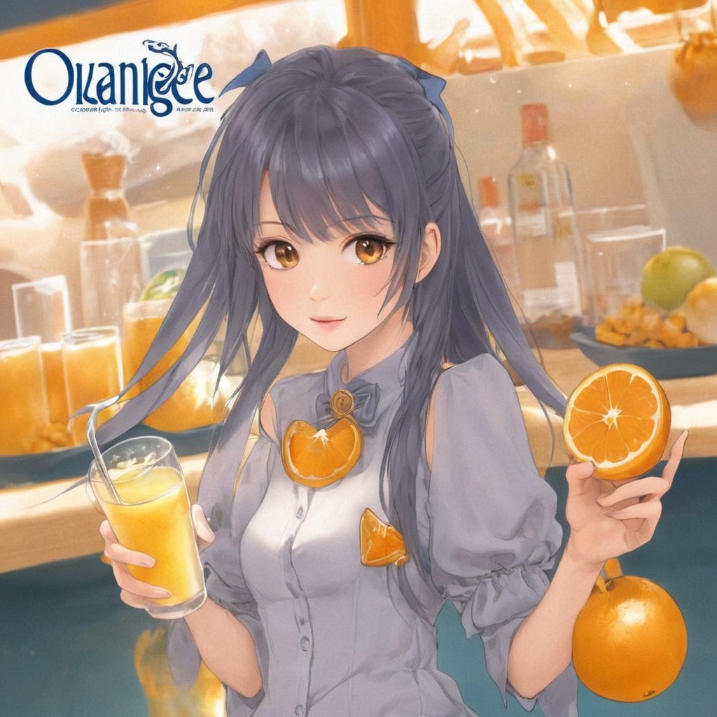 anime, dreamup, animegirl, animefanart, orangejuice, ai_art