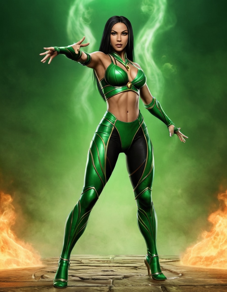 jade, mortal kombat, fighting game, female character, assassin, martial arts, video game character