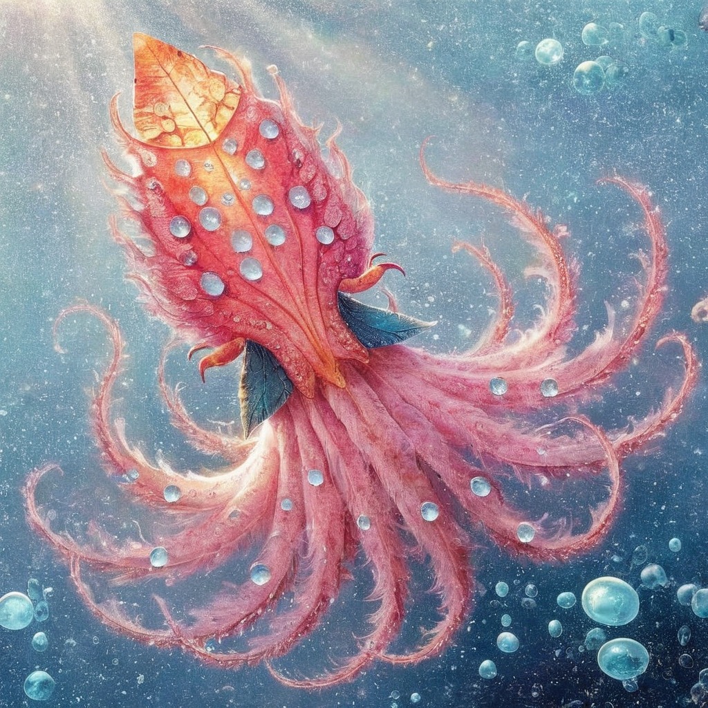 octopus, digitalpainting, sea, squid