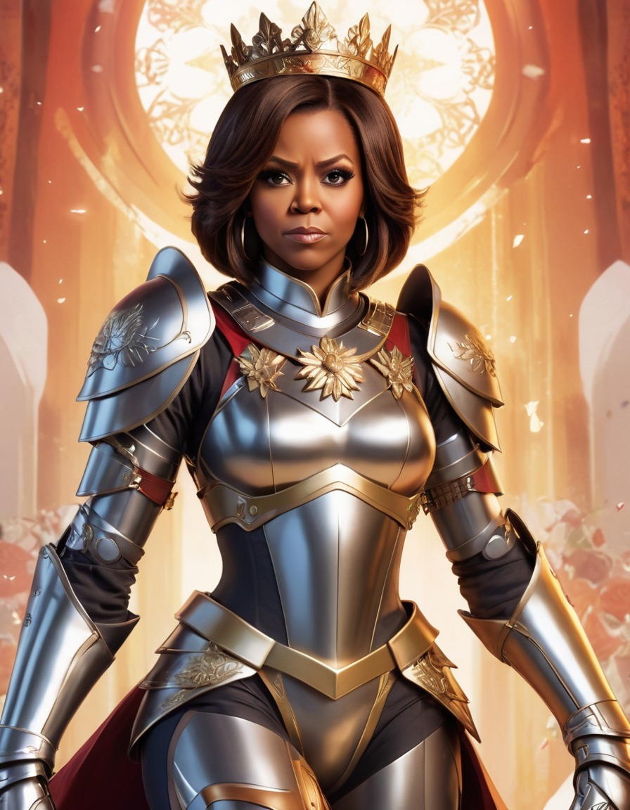 michelle obama, warrior princess, anime, armor, inspirational quotes, politics