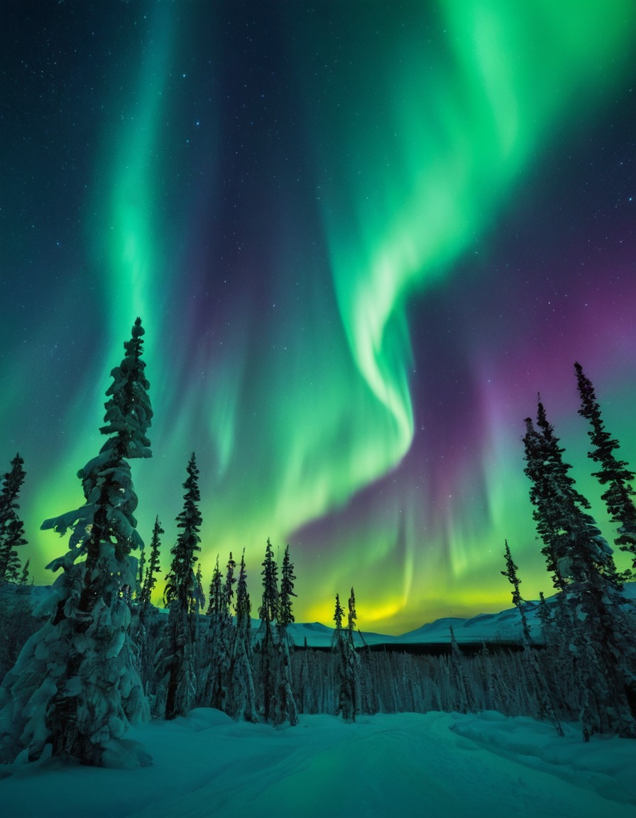 nature, beauty, northern lights, aurora borealis, night sky, vivid colors