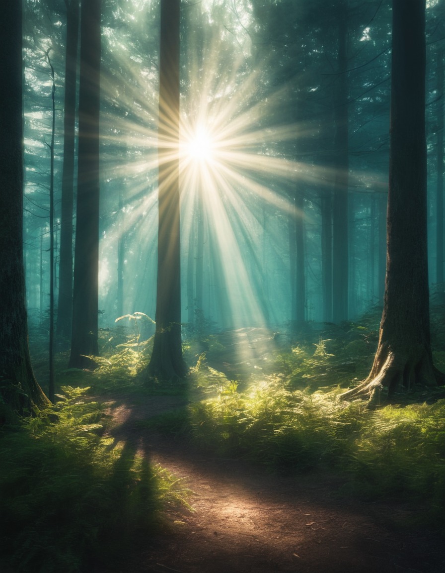 nature, forest, sunlight, tranquility, rejuvenation