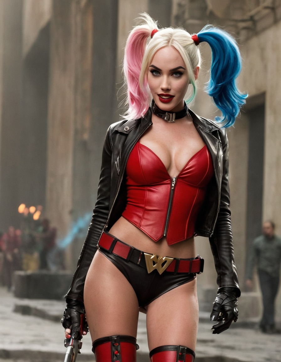 megan fox, harley quinn, actress, character, villain, dc comics, action scene